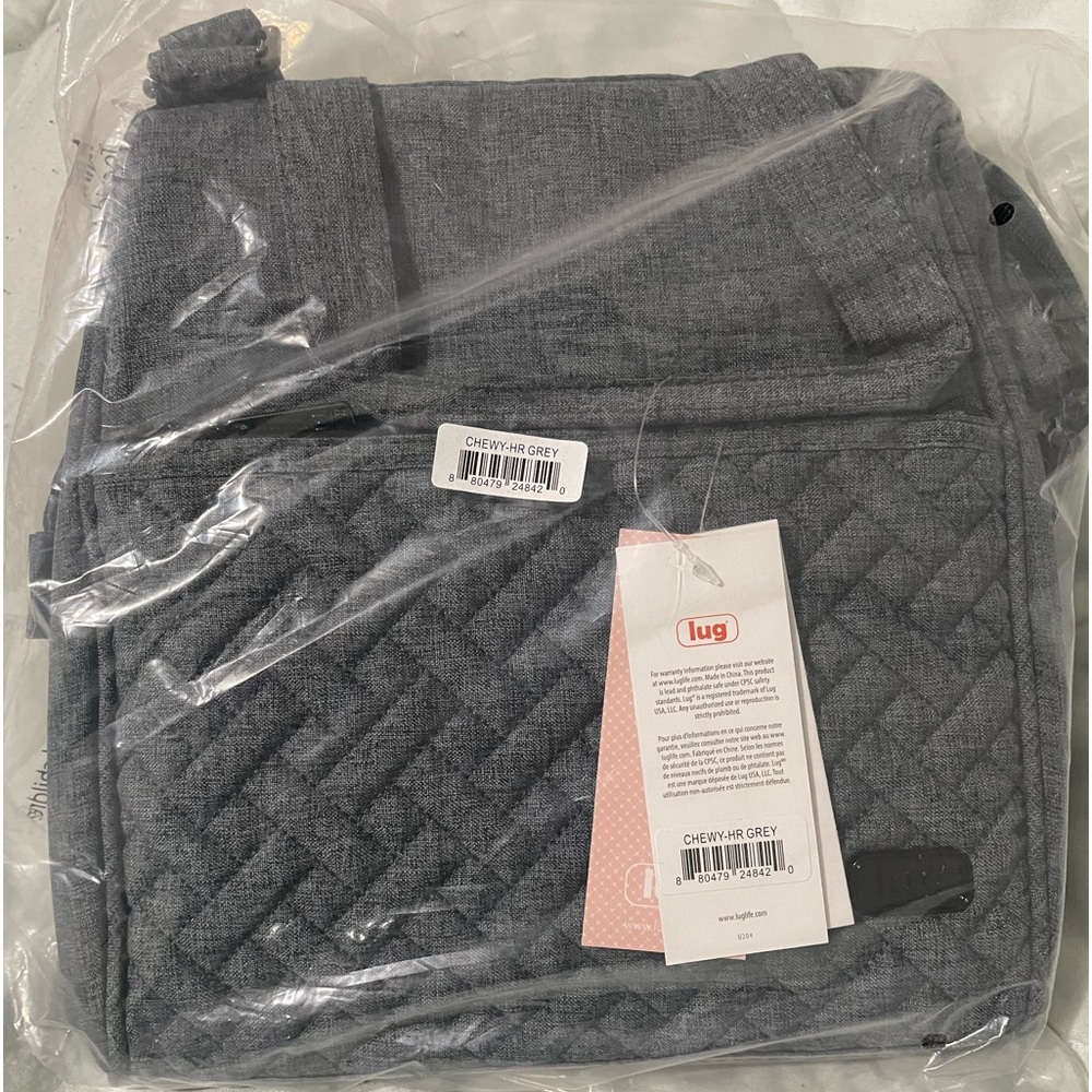 Lug chewy lunch tote in heather grey NWT